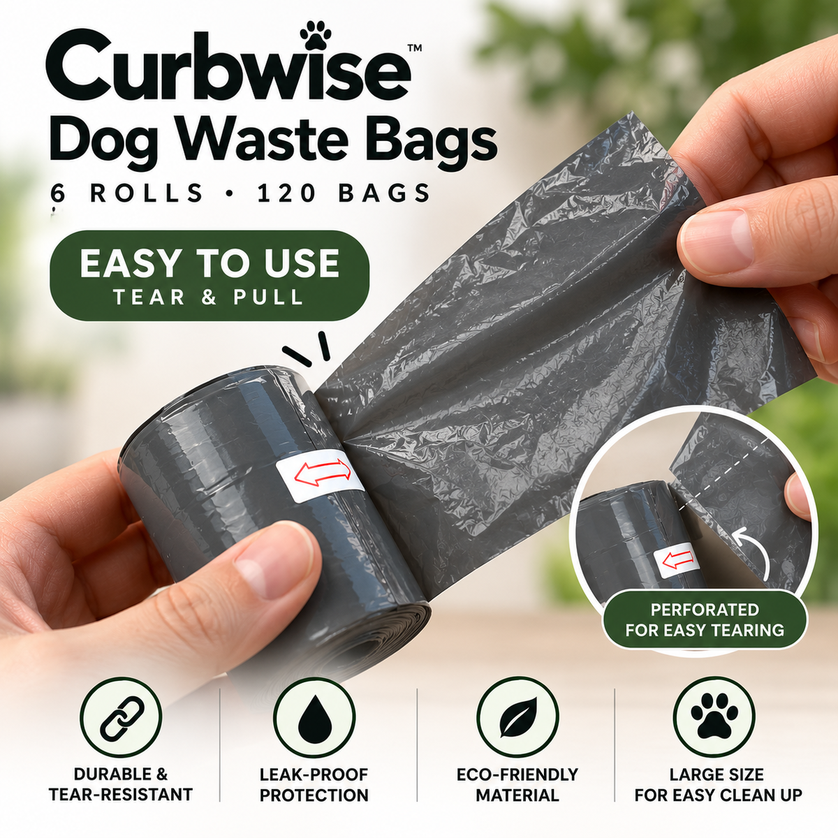 Curbwise Waste Bags — 6 Rolls