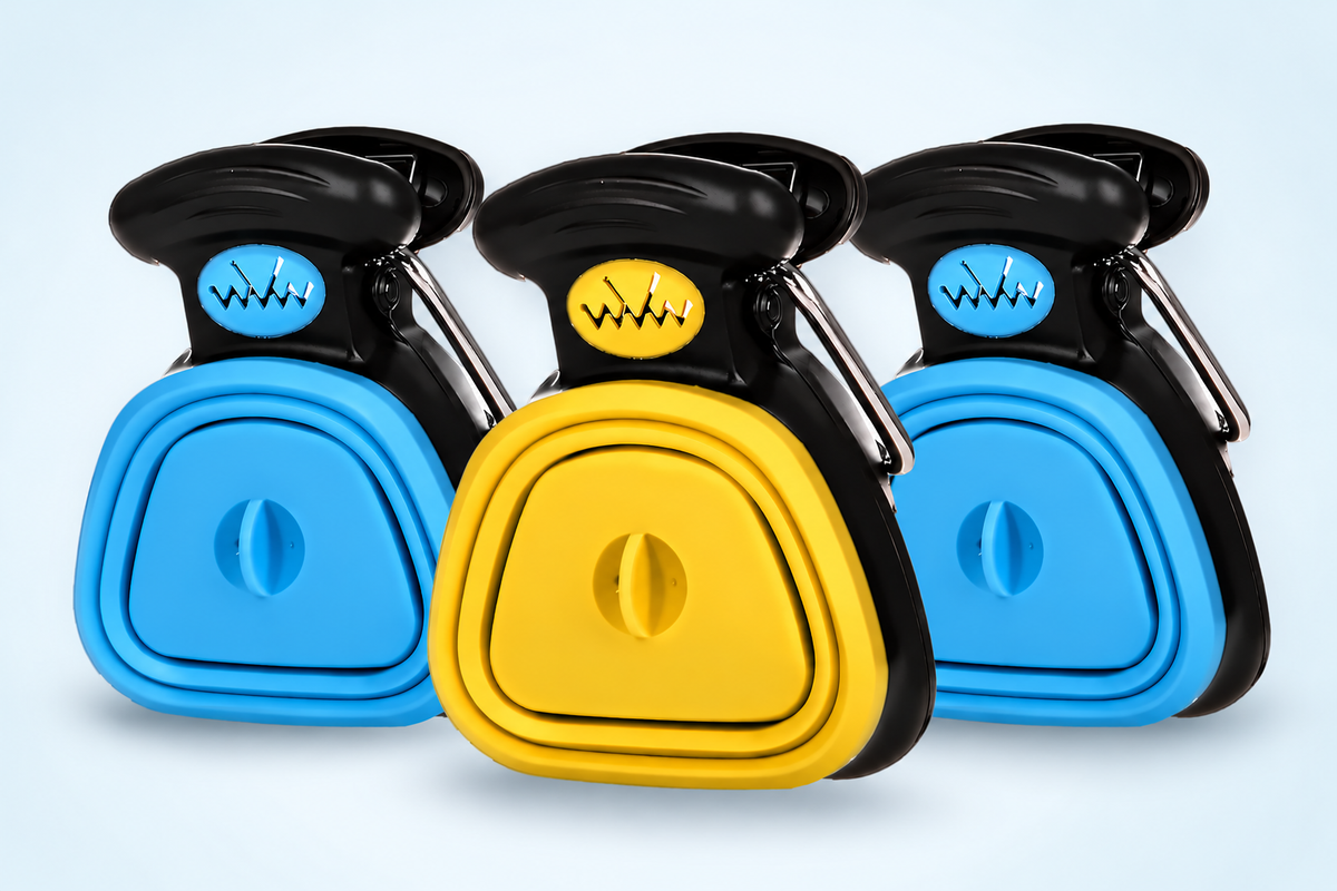 Curbwise Pooper Scooper — Clip-On with Built-In Bag Roll